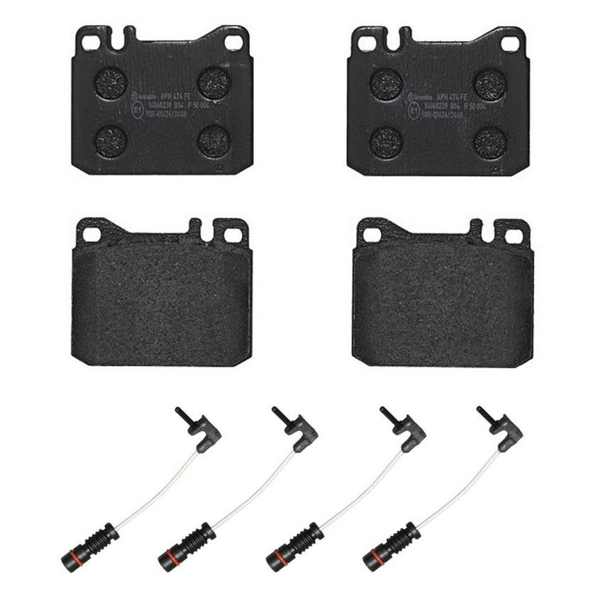 Mercedes Brakes Set Kit - Pads Front (Low-Met) (with Sensors) 1405401217 - Brembo 2905178KIT